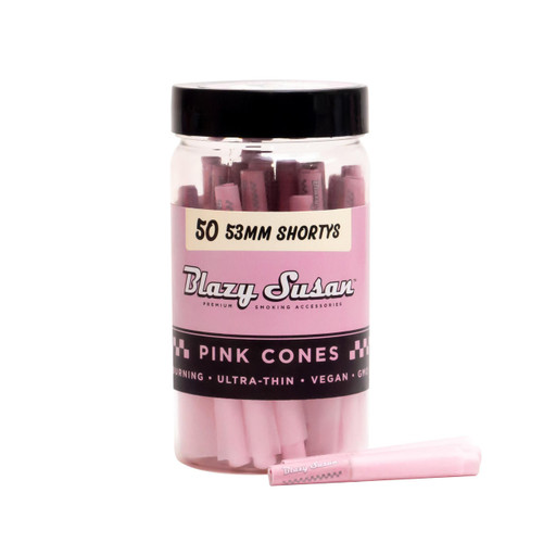 Blazy Susan Pink Cones 53mm - 50ct Jar  at The Cloud Supply