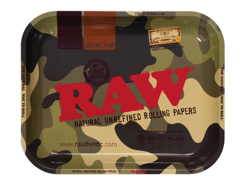 RAW Raw Camouflage Rolling Tray Metal Large at The Cloud Supply