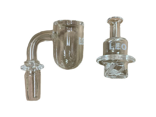 Smoking Leo 14mm Quartz Round Set With Carb Cap And Terp Balls at The Cloud Supply