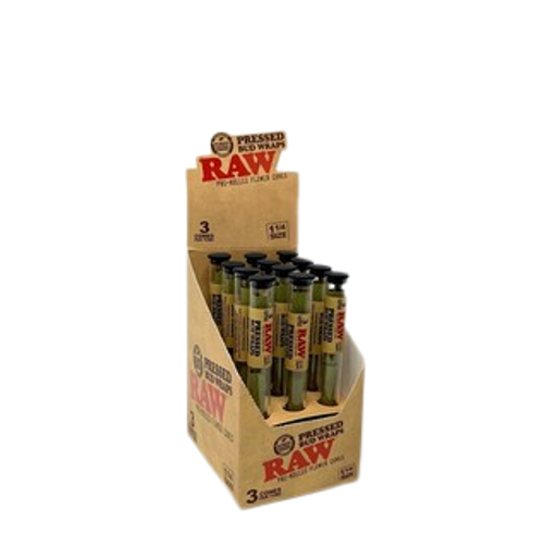 RAW Pressed Bud Wrap Cone Display 12pk - 1 1/4 1.25 at The Cloud Supply