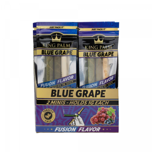 King Palm Mini Cones 2ct - 20 Packs Per Display - Blue Grape at The Cloud Supply