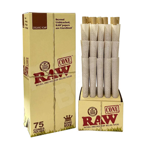 RAW Raw Organic Cones King Size - 75Ct  at The Cloud Supply