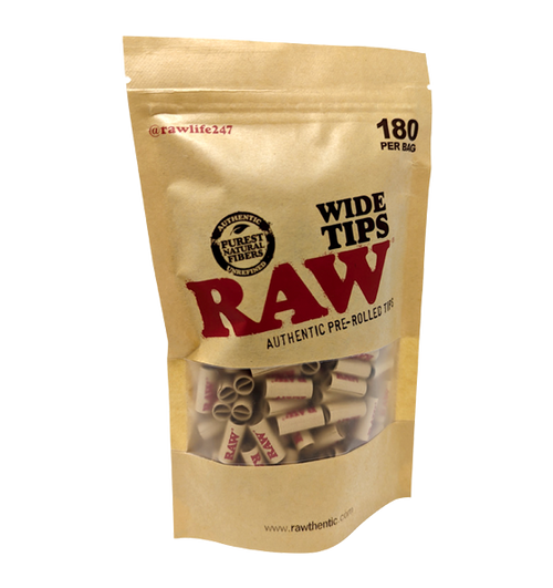 RAW Raw Pre-Rolled Tips Wide 180ct/Bag - Herbal Use at The Cloud Supply