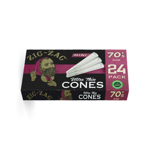 Zig Zag Ultra Thin 70's Cones - 12pk 24 Per Pack  at The Cloud Supply
