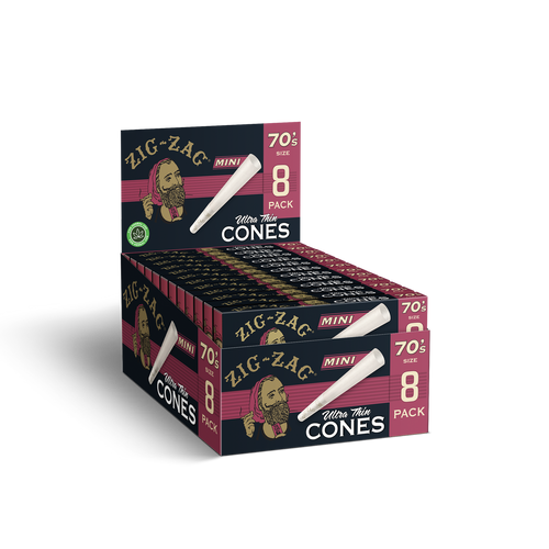 Zig Zag Ultra Thin 70's Cones - 18pk 8 Per Pack  at The Cloud Supply