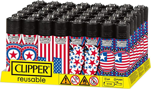 Clipper Lighters 48ct Display - National Stars  at The Cloud Supply