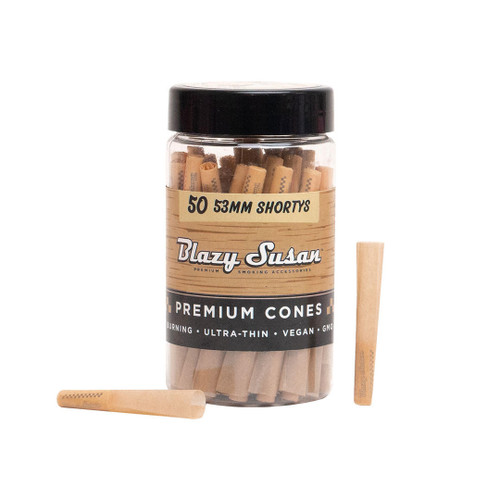 Blazy Susan Unbleached Cones 53mm - 50ct Jar  at The Cloud Supply