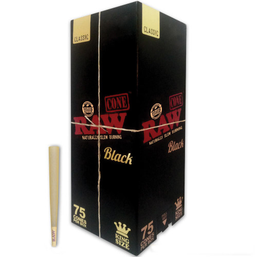 RAW Raw Black Cones King Size - 75ct  at The Cloud Supply