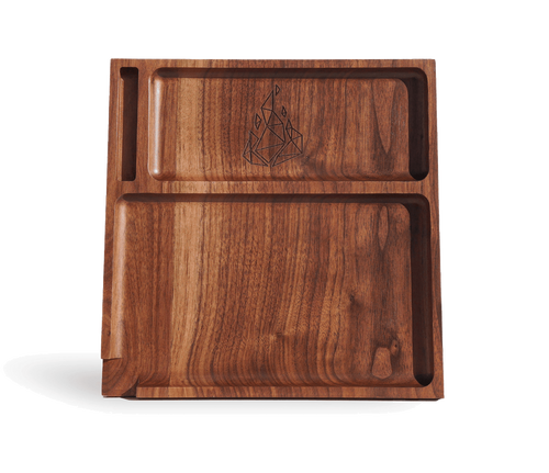 BRNT Designs Yaketa Wood Rolling Tray - Dark Walnut  at The Cloud Supply