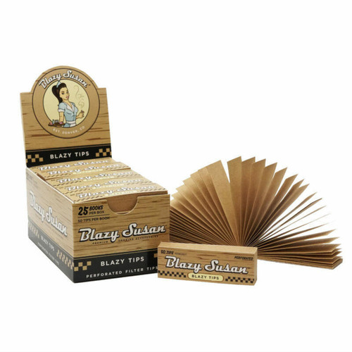  Blazy Susan Filter Tips Unbleached 25ct - 50pk  at The Cloud Supply