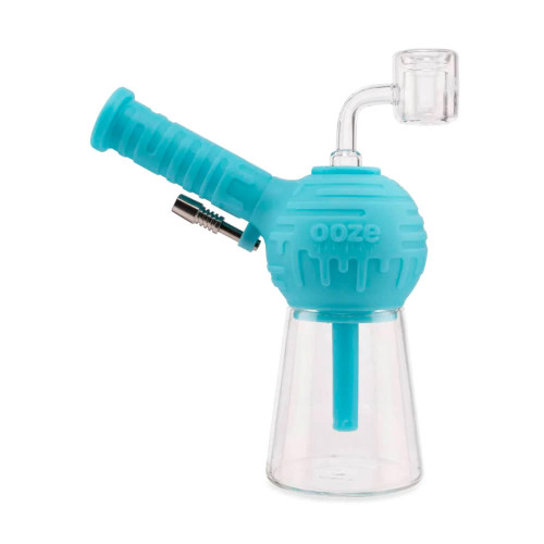 Ooze Blaster Silicone Glass Water Pipe - Aqua Teal  at The Cloud Supply