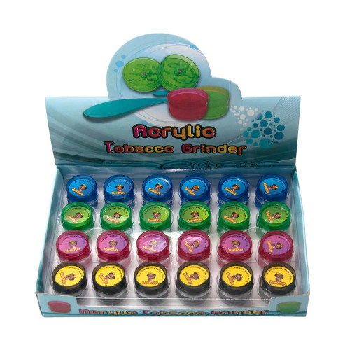 No Brand(Generic) Plastic Tobacco Grinder 2 Layers 30mm - 48ct  at The Cloud Supply