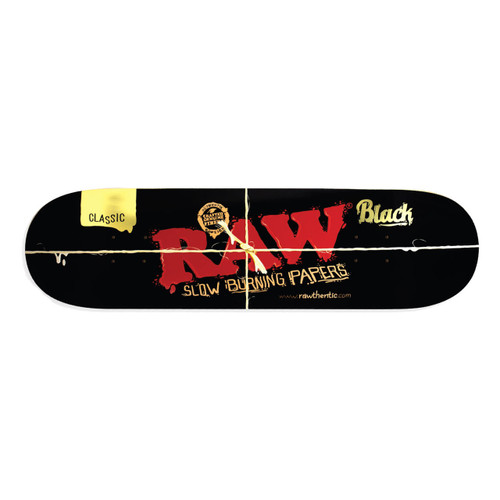 RAW Raw Skate Deck - Classic Black  at The Cloud Supply