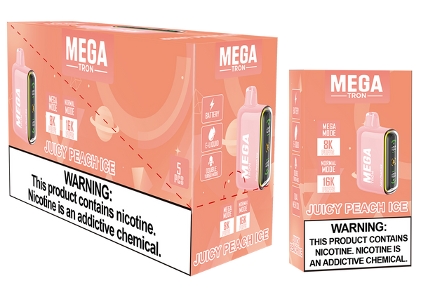 Mega Vape Mega Tron Disposable - 5% 16,000 Puffs - 5ct  at The Cloud Supply
