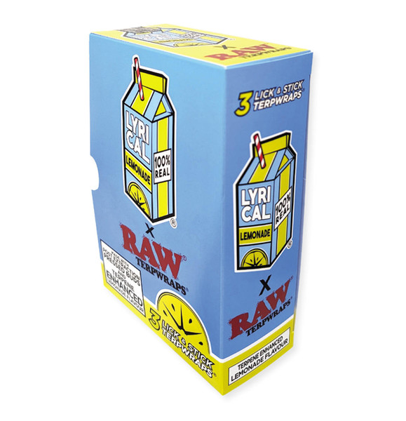 RAW Raw Lyrical Lemonade Terp-Infused Wraps 3ct 20pk  at The Cloud Supply