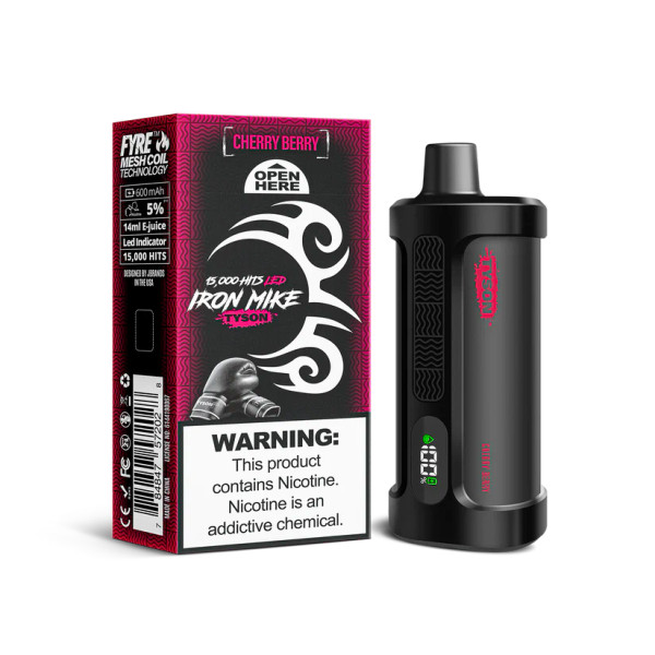 Tyson 2.0 Iron Mike Rechargeable Disposable - 5% 15000 Puffs - 5pk