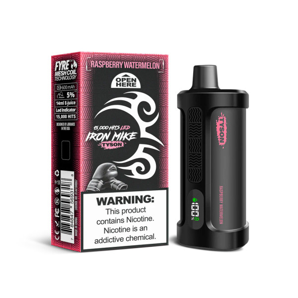 Tyson 2.0 Iron Mike Rechargeable Disposable - 5% 15000 Puffs - 5pk