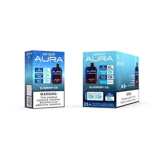  Air Bar Aura - 5% 25,000 Puffs - 5pk  at The Cloud Supply