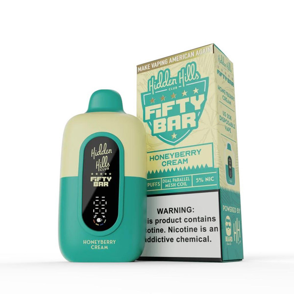  Fifty Bar X Hidden Hills Disposable - 5% 20,000 Puffs - 5pk  at The Cloud Supply