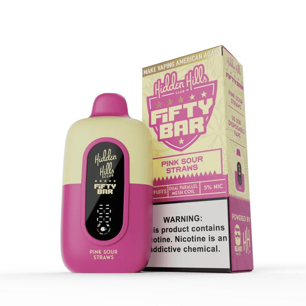  Fifty Bar X Hidden Hills Disposable - 5% 20,000 Puffs - 5pk  at The Cloud Supply