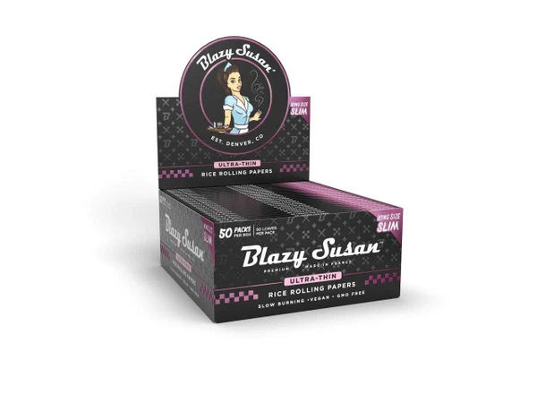  Blazy Susan Black Ultra Thin Rice Papers KS Slim - 50pk 50ct  at The Cloud Supply