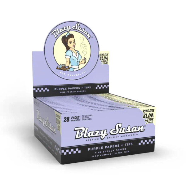 Blazy Susan Rolling Paper with Tips 32ct 28pk