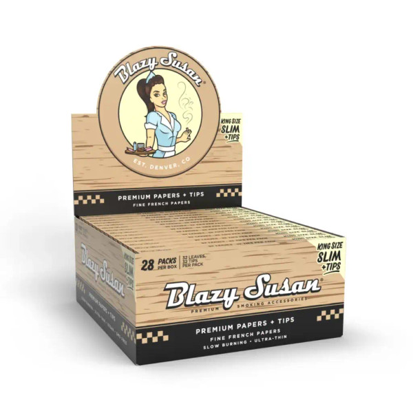 Blazy Susan Rolling Paper with Tips 32ct 28pk