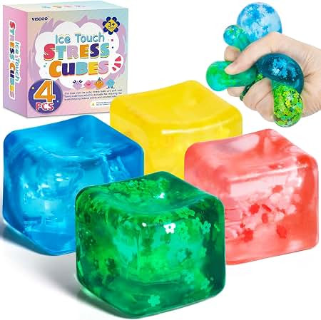 Cube Squishy 4oz Squeeze Toy Fidget for Decompression Anxiety Relaxation 12pk