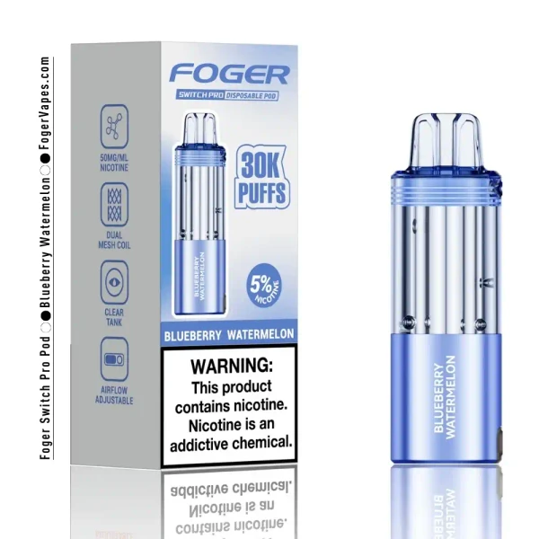 Foger Switch Pro Nixodine 19ml Pods - 30000 Puffs 5% - 5ct Foger Disposables The Cloud Supply