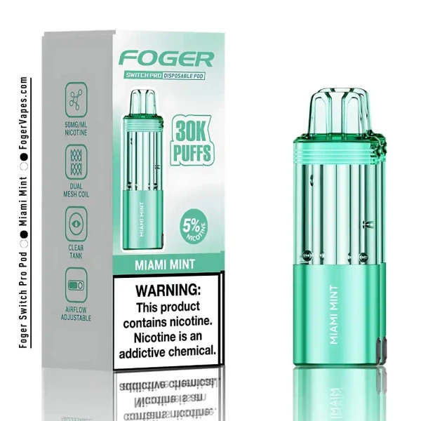 Foger Switch Pro Nixodine 19ml Pods - 30000 Puffs 5% - 5ct Foger Disposables The Cloud Supply