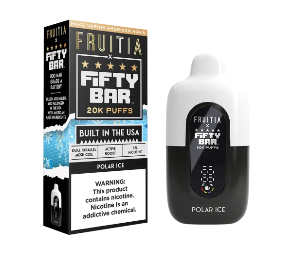 Fifty Bar X Fruitia Nixodine Disposable 20000 Puffs - 5pk 16ml