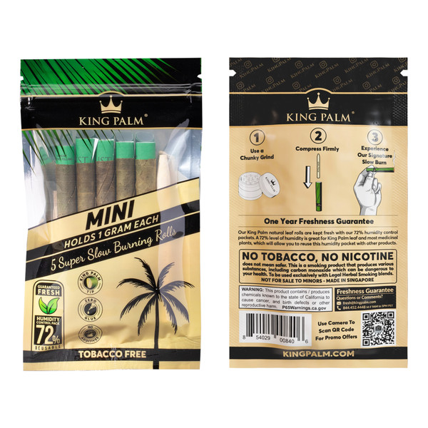 King Palm Natural Cones Mini 8pk 5ct