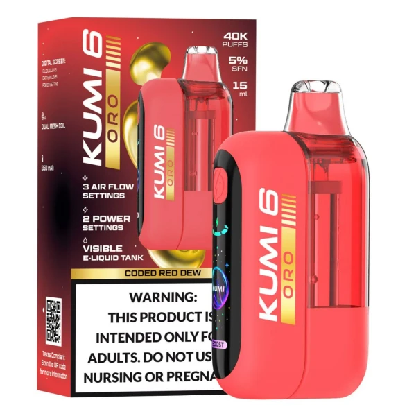 Kumi Oro Disposable 40000 Puffs 5% 15ml 5pk