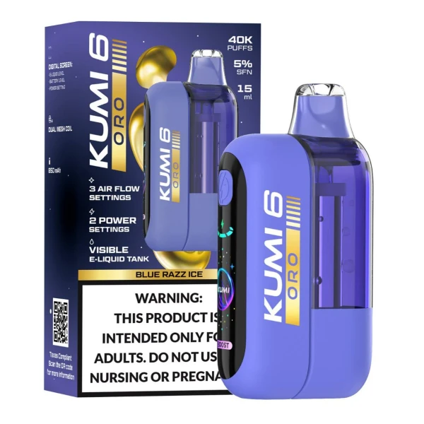 Kumi Oro Disposable 40000 Puffs 5% 15ml 5pk