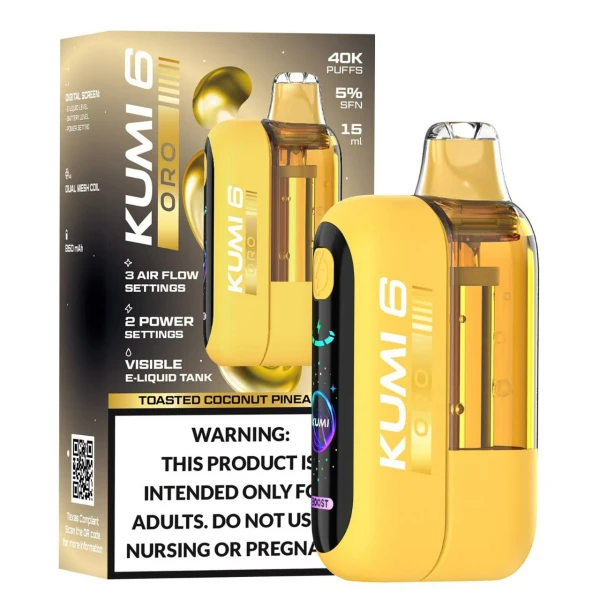 Kumi Oro Disposable 40000 Puffs 5% 15ml 5pk