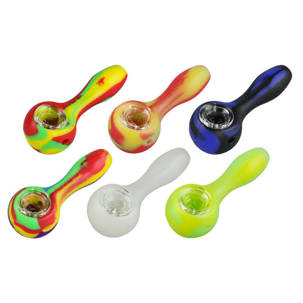 Pulsar Glow in the Dark Silicone Spoon Pipes Assorted Designs  at The Cloud Supply