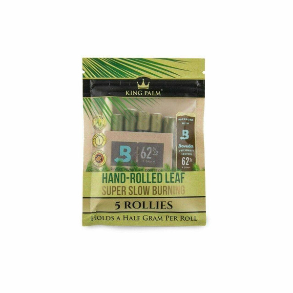  King Palm Hand Rolled Leaf 5ct Rollies 15pk Pouches Per Display  at The Cloud Supply