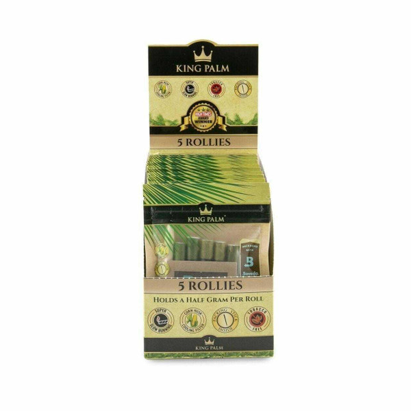  King Palm Hand Rolled Leaf 5ct Rollies 15pk Pouches Per Display  at The Cloud Supply