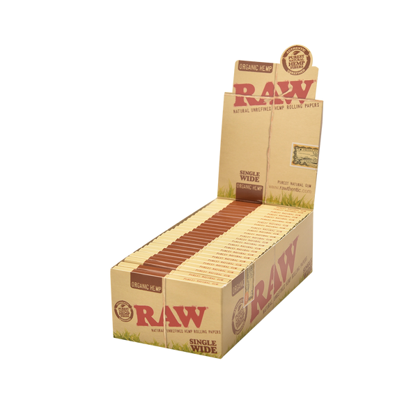 RAW RAW Organic Rolling Papers Single Wide - 25pk at The Cloud Supply