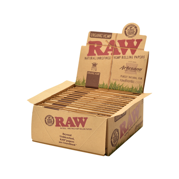 RAW RAW Organic Artesano Rolling Papers With Tips King Size Slim - 15pk at The Cloud Supply