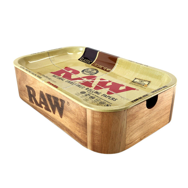 RAW Gift Set Classic Metal Rolling Tray With Assorted RAW Papers &  Accessories