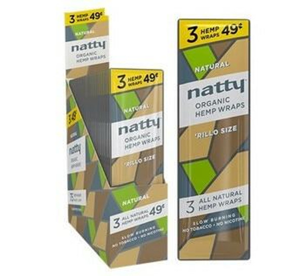 Natty Natty Hemp Wraps Rillo Size 3Ct 25Pk at The Cloud Supply