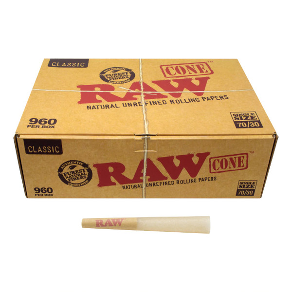 RAW Raw Classic Cones 70mm/30mm 960ct - Bulk Pack at The Cloud Supply