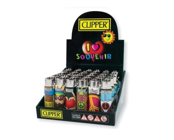 Clipper Clipper Lighters 30ct Cover Design Display - Pop Hippie Chic 2 Cover at The Cloud Supply