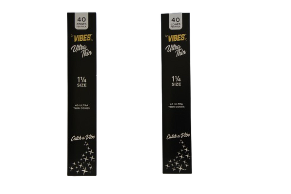 Vibes Vibes Ultra Thin Cones 1 1/4 Display - 40ct - 8pk at The Cloud Supply