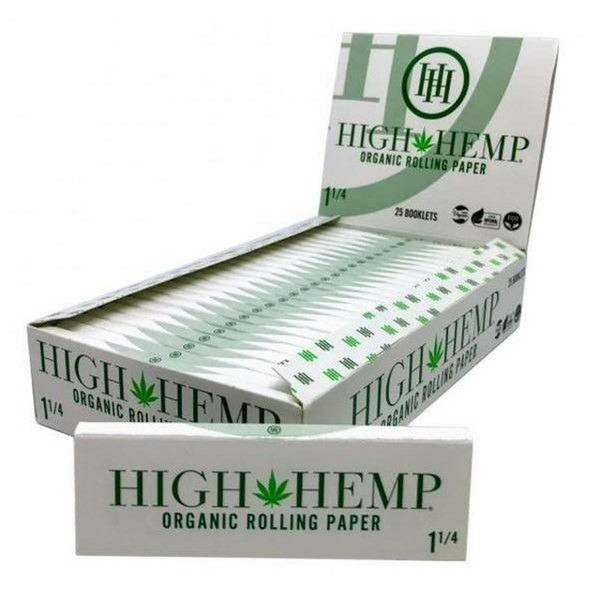 High Hemp Organic Rolling Paper 1 1/4" (1.25") - 25ct  at The Cloud Supply