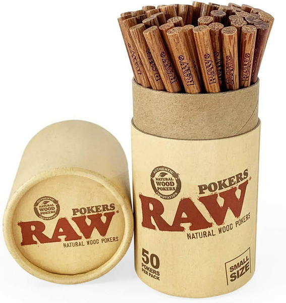 RAW Raw Wooden Poker - Small - 50pk at The Cloud Supply