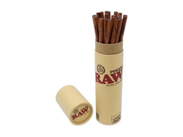 RAW Raw Wooden Poker - Large - 20pk at The Cloud Supply