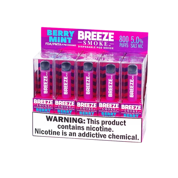 Breeze Breeze Plus Disposable - 5percent 800 Puffs - 10pk at The Cloud Supply