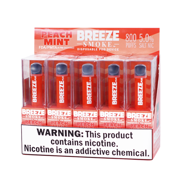 Breeze Breeze Plus Disposable - 5percent 800 Puffs - 10pk at The Cloud Supply